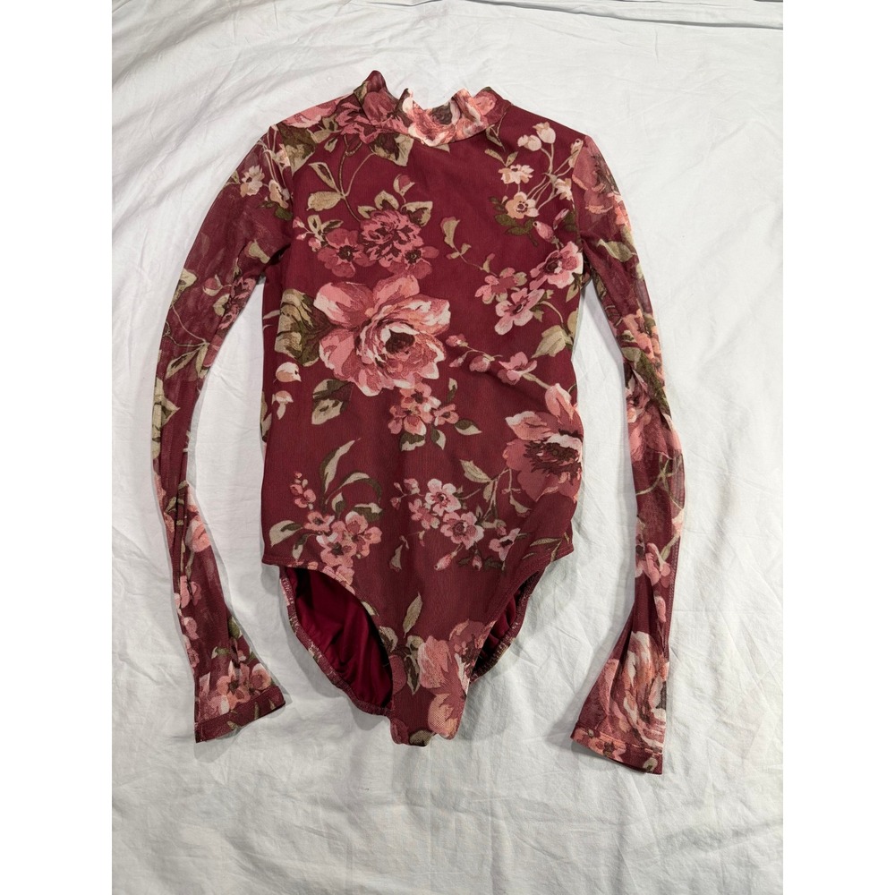 Floral Long-Sleeve Leotard